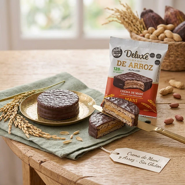 Alfajor Deluxe & Bla Bla Mantequilla de Maní 28 g Sin Gluten Kosher
