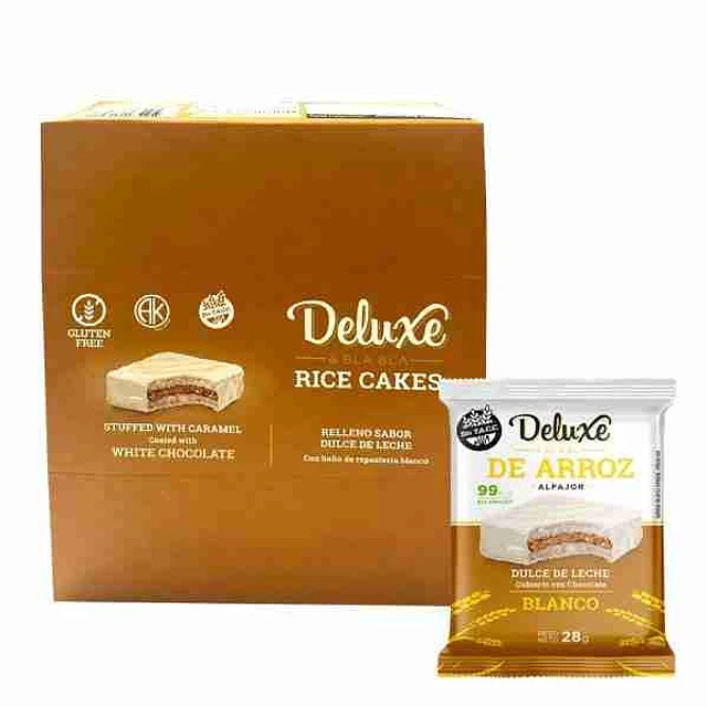 Alfajor Deluxe con Baño de Chocolate Blanco Relleno Dulce de Leche  28g Kosher