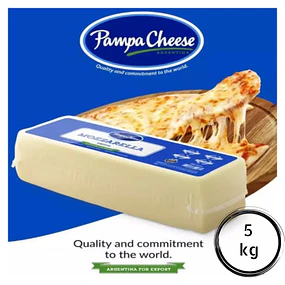Queso Mozzarella Pampa Cheese Barra 5 Kilos