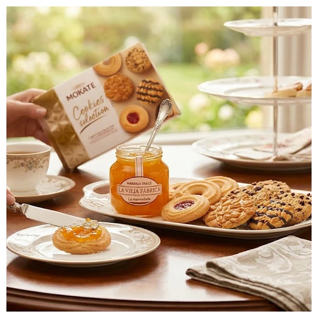 Galletas Mokate Selección más Mermelada Dulce de Naranja