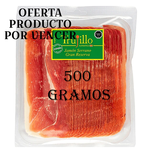 Oferta Display Jamón Serrano Etiqueta Verde 500gr VENCE 03/09/2026