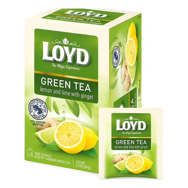 Té Verde Lima y Jengibre de Loyd 20 Bolsitas