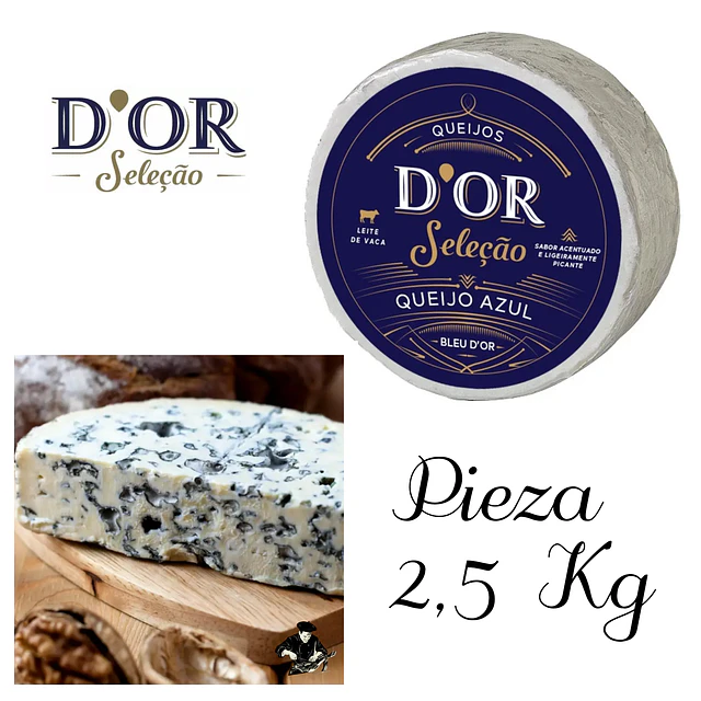 Queso Azul Roquefort Horma Dor de Queijos Brasil 2,6 Kg
