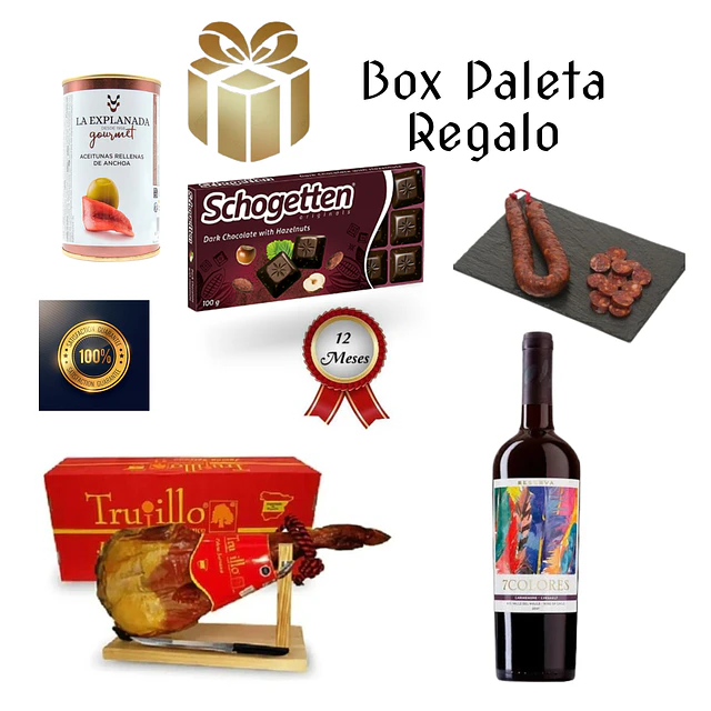 Box Paleta Serrano Roja Sorprende con este Regalo & Número 2