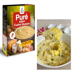 Puré Cuatro Quesos en Estuche de 250g 8 porciones