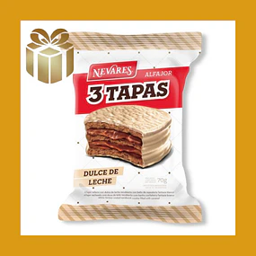 Alfajor Nevares Importado de Argentina Triple capa blanco 60g Dulce de Leche