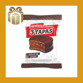 Alfajor Nevares importado de Argentina Triple capa chocolate negro 60g