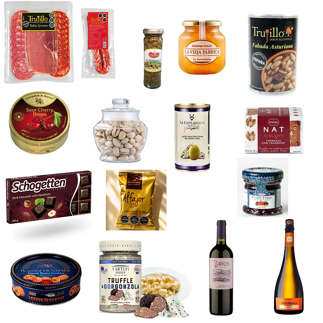 Box Selección Gourmet, en Caja y Cinta de Raso