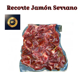 Recorte de Jamón Serrano Etiqueta roja Venta formatos exactos en el Peso Elija el Suyo.