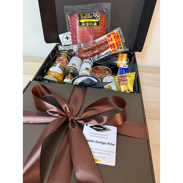 Box Selección Gourmet, en Caja y Cinta de Raso