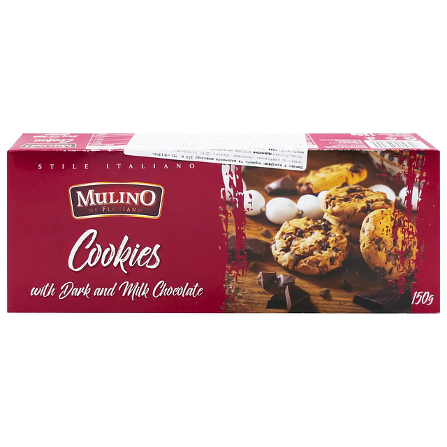 Galletas Mulino con gotas de chocolate negro y con leche 150 g 