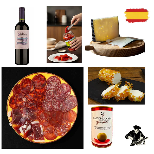Aperitivo al Instante Chorizo y Salchichon Ibérico - Jamón Serrno y Quesos