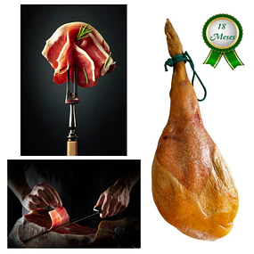 Jamón Pata Serrano Pierna trasera etiqueta verde Reserva 7,5 kilos aprox 
