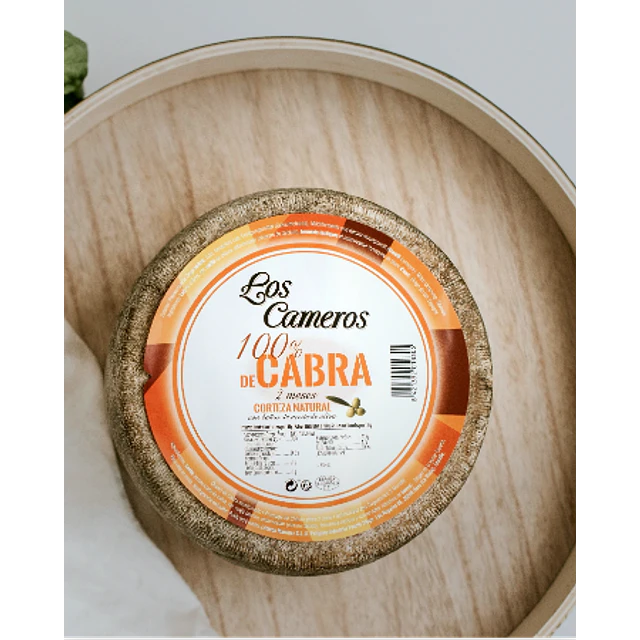 Queso 100% cabra Semi Curado Pieza Horma 3 Kg Corteza Natural ﻿La Rioja España.