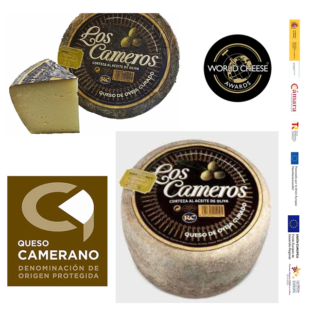 Queso 100% Oveja Curado Horma 3 Kg Elaborado con Corteza Natural La Rioja España