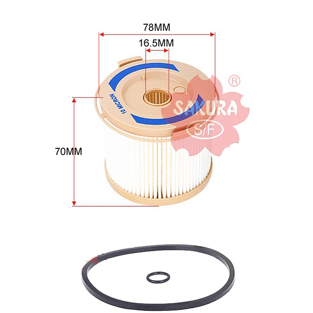 FILTRO SEPARADOR COMBUSTIBLE AGUA P552010 SF-1911-10 SAKURA