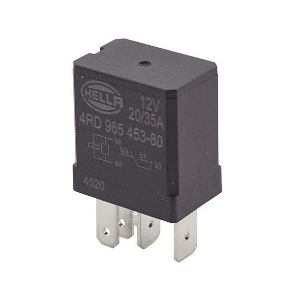 MICRO RELAY 12V 20AMP 5P C/RESIST S/SOPORTE 43D96545380 HELLA