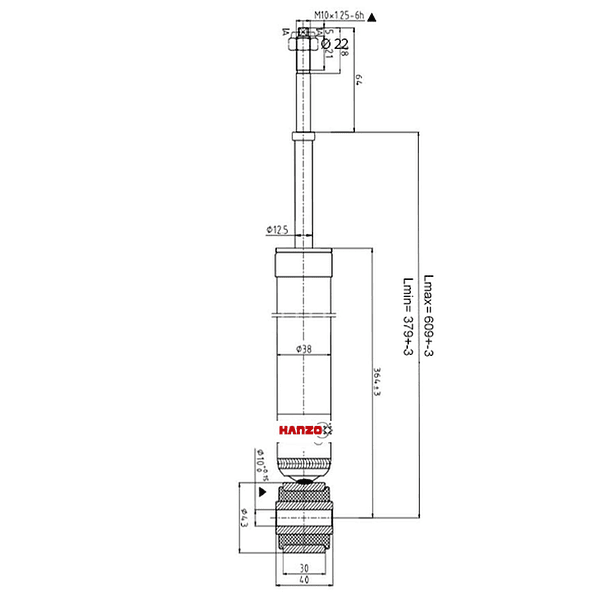 AMORT GAS TRAS TY URBAN CRUISER 2009> 348001 4853052F30 HANZO