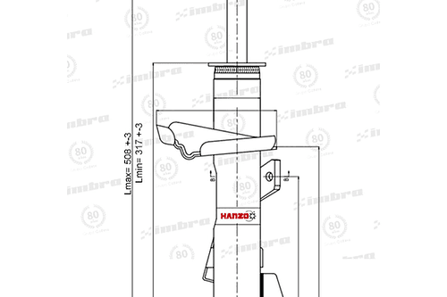 AMORT GAS DEL IZQ MAZD 5 2005> 334701 B32T34900C HANZO