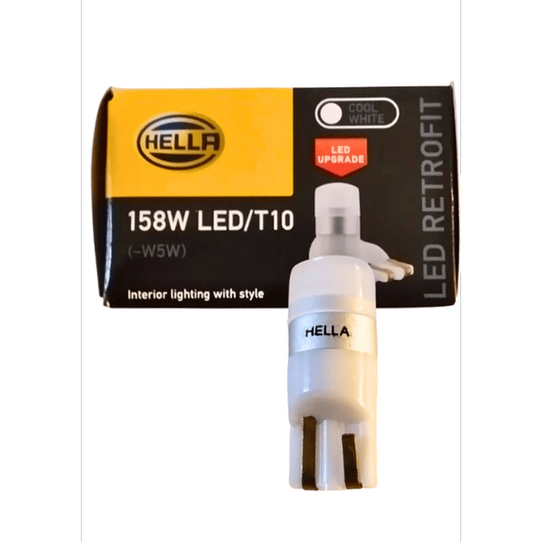 AMP LED 12V T10 W5W LUZ BLANCA HELLA