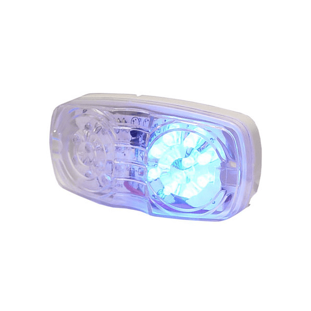 FAROL LAT RECT 22LED ROJO/AZUL ESTROB BIVOL #F132SZRB1224V22 IMBEST