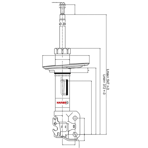 AMORT GAS DEL DER TY URVAN CRUISER 10> 334472 4851052C30 HANZO