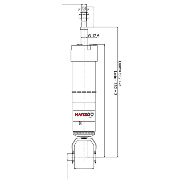 AMORT GAS TRAS HY I30 2007> 349084 55300A6050 HANZO