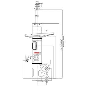 AMORT GAS DEL DER TY COROLLA 11> 339175 SUDAM 4851009X40 HANZO