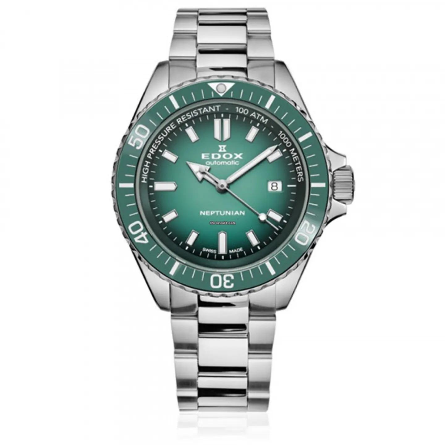 Reloj EDOX Neptunian Automatic Green 1