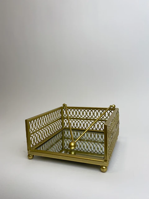 Servilletero Espejo Dorado