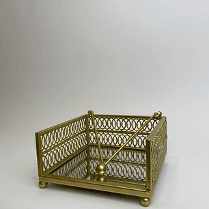 Servilletero Espejo Dorado