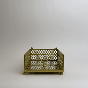 Servilletero Espejo Dorado