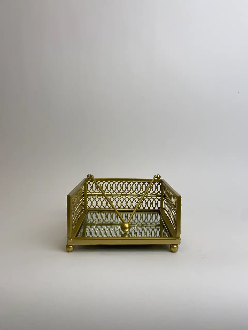 Servilletero Espejo Dorado 2