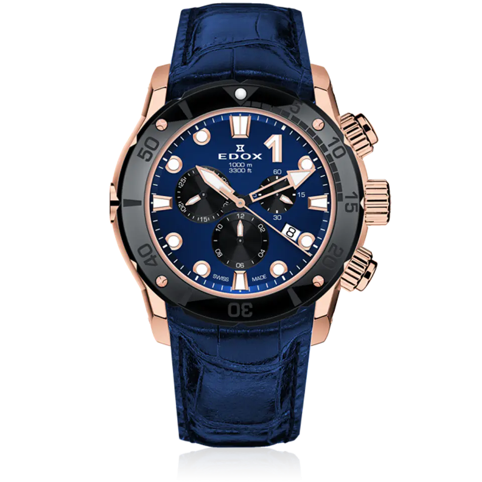 Reloj EDOX CO-1 Chronograph Gold Rose 1