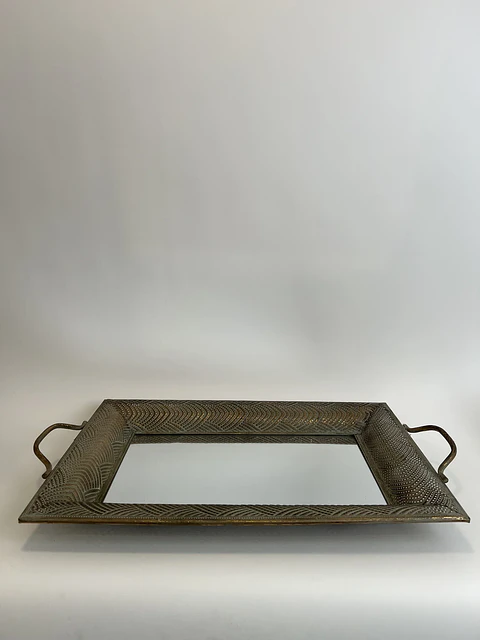 Bandeja bronce rectangular