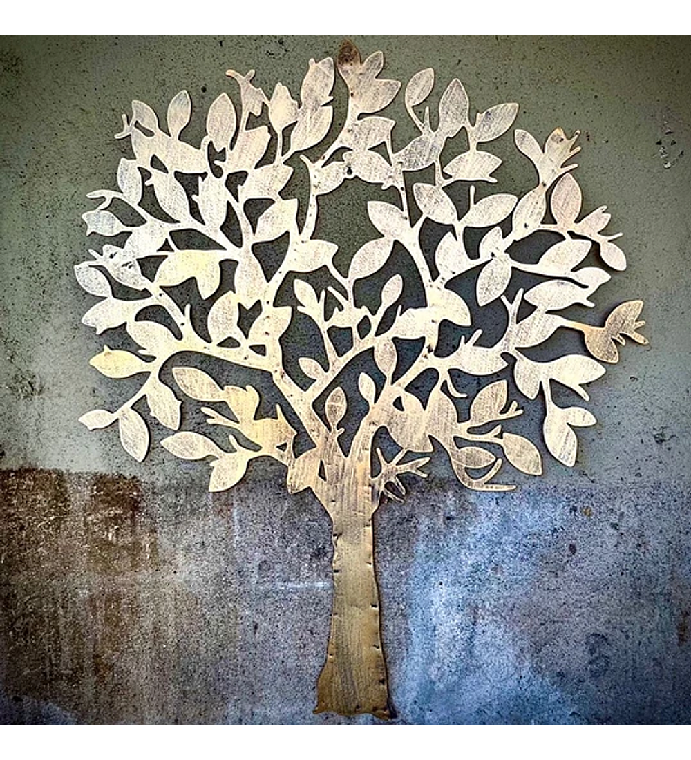 Maxi Arbol Metalico Mural Dorado