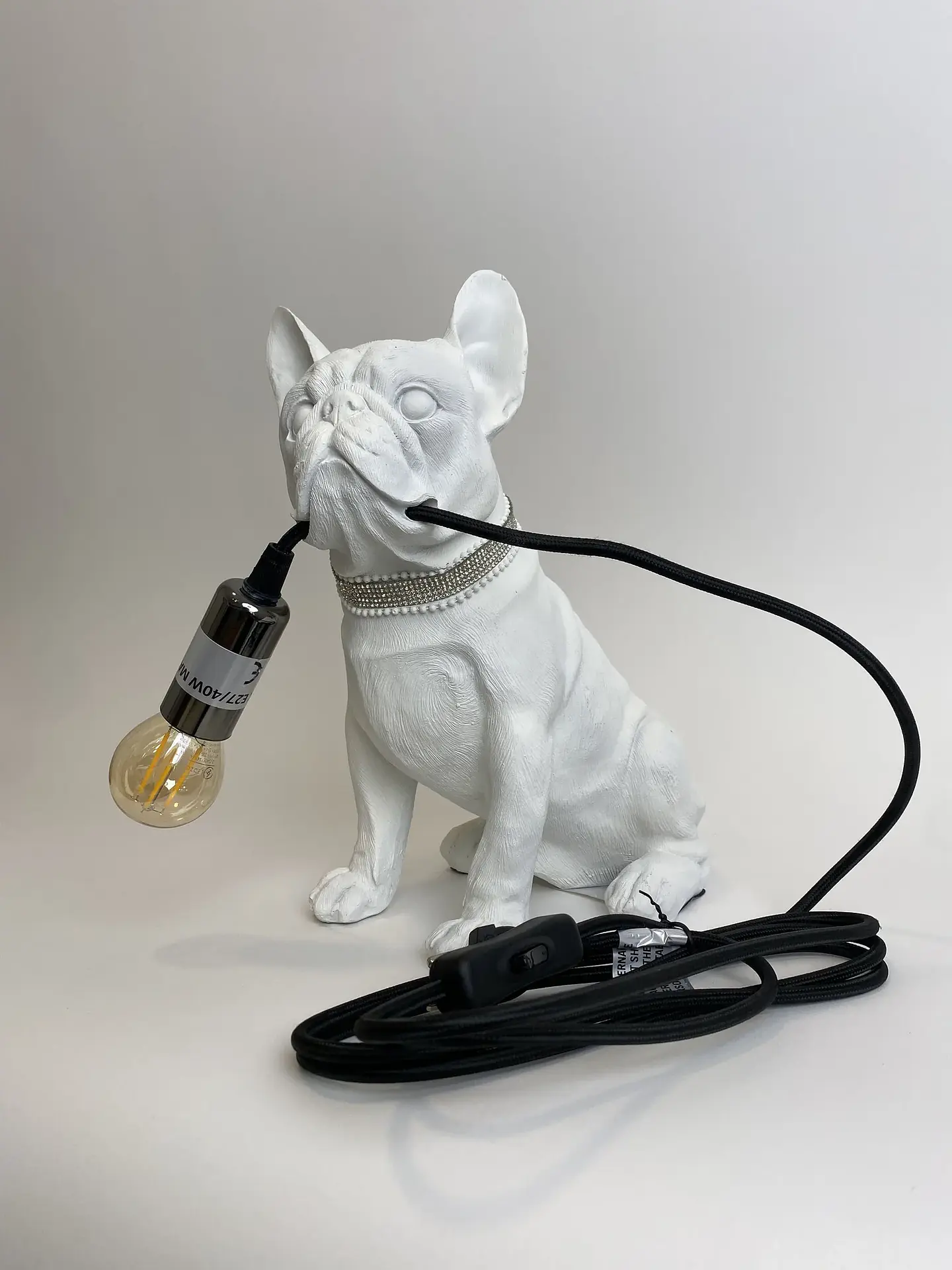 Lampara Bulldog Frances Blanco 2