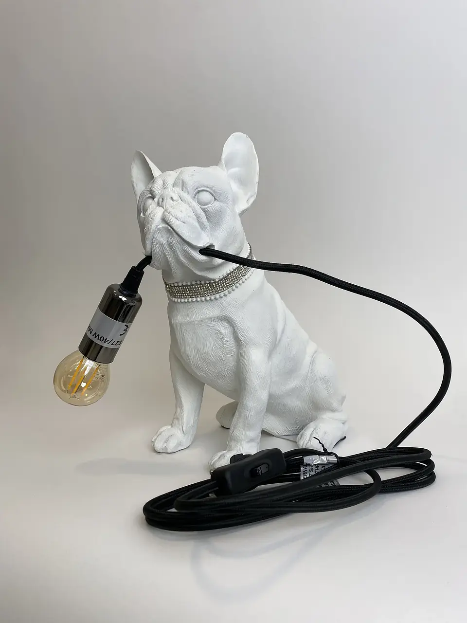 Lampara Bulldog Frances Blanco 2