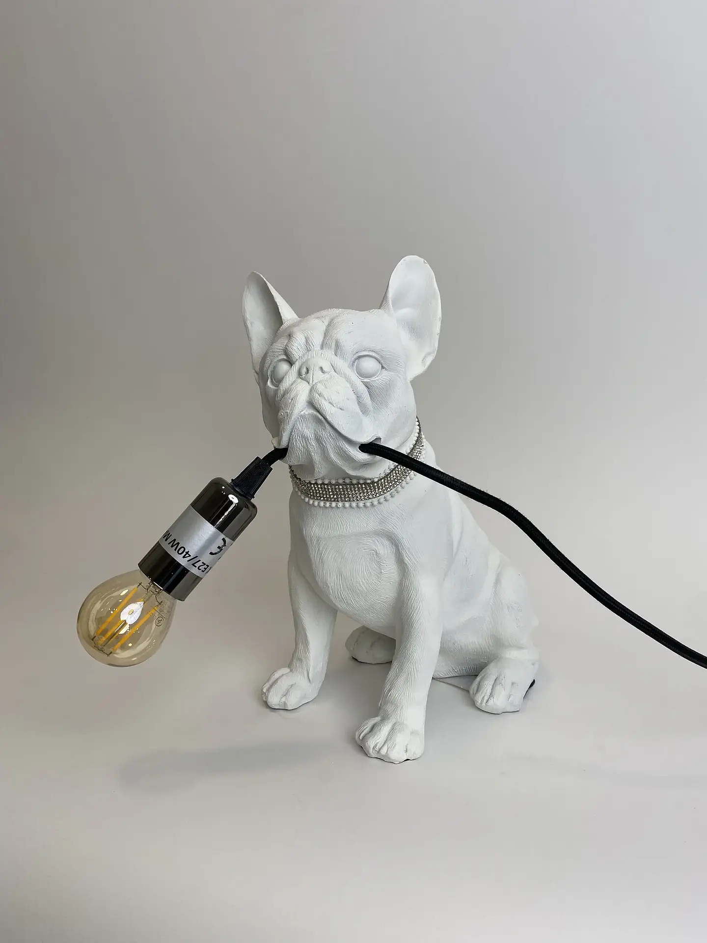 Lampara Bulldog Frances Blanco 1