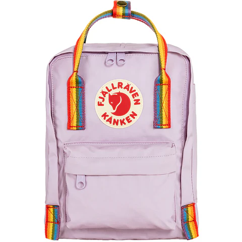 Mochila FJALLRAVEN Kanken Mini Pastel Lavender - Rainbow Pattern