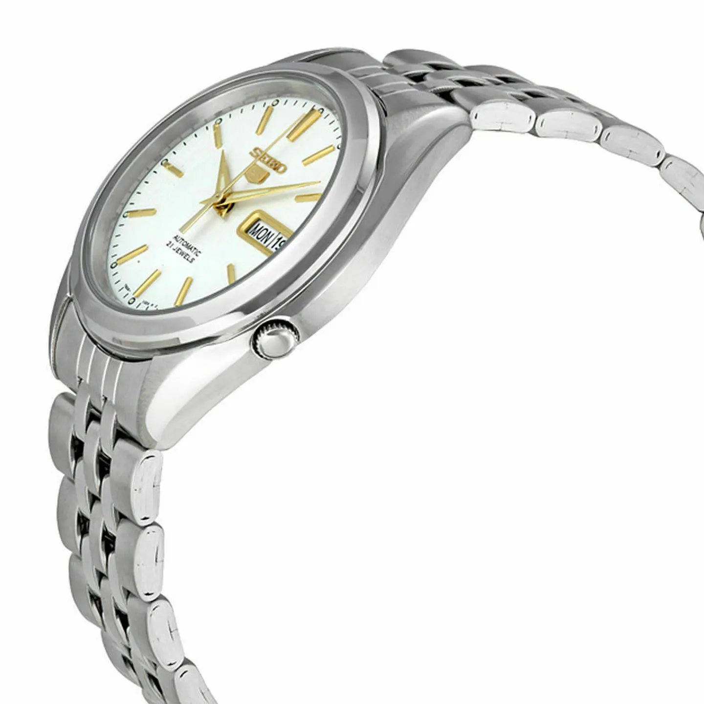 Reloj SEIKO 5 Automático SNKL17K1 Blanco 2