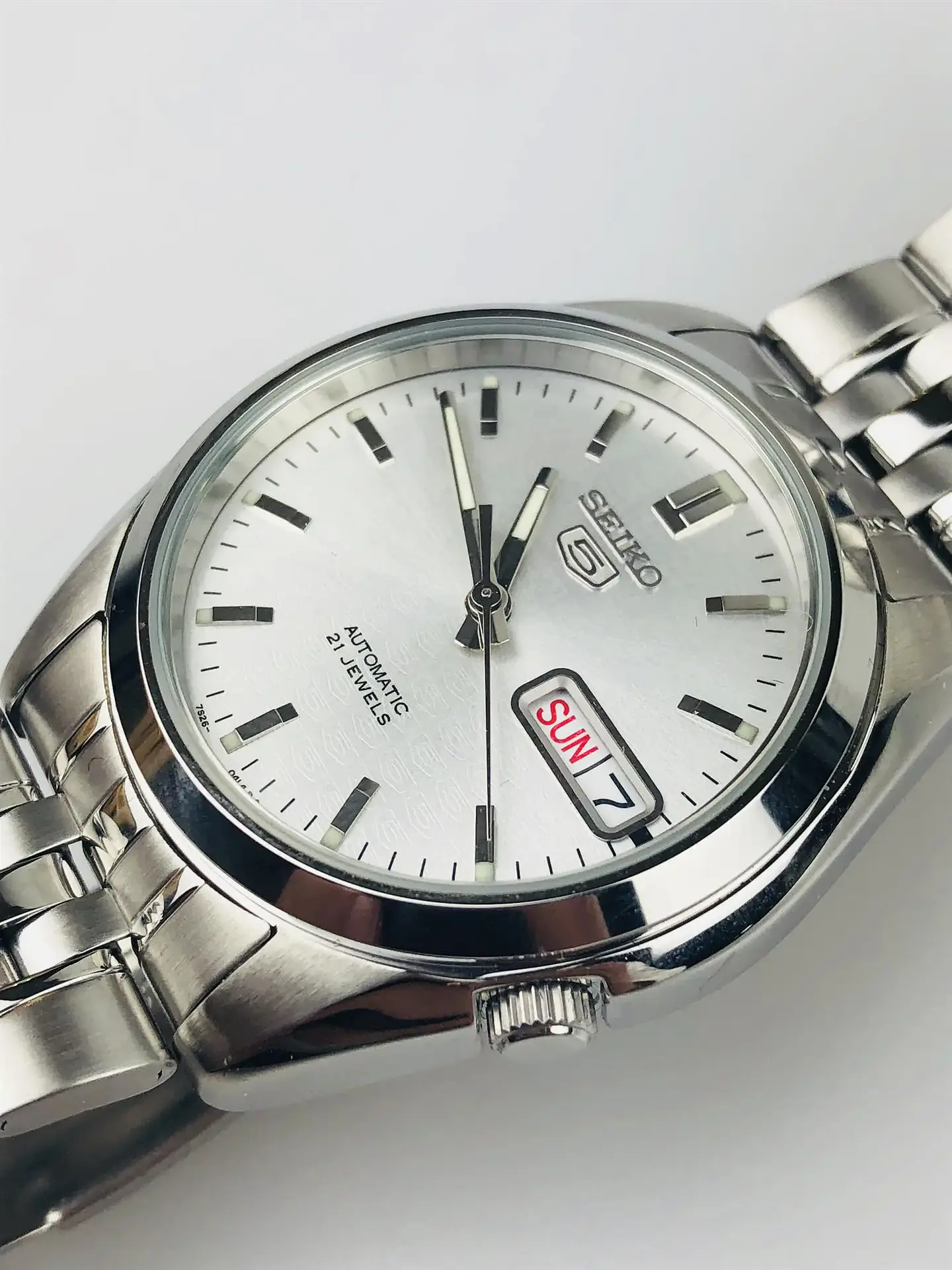 Reloj SEIKO 5 Automático SNK355K1 Plateado 2
