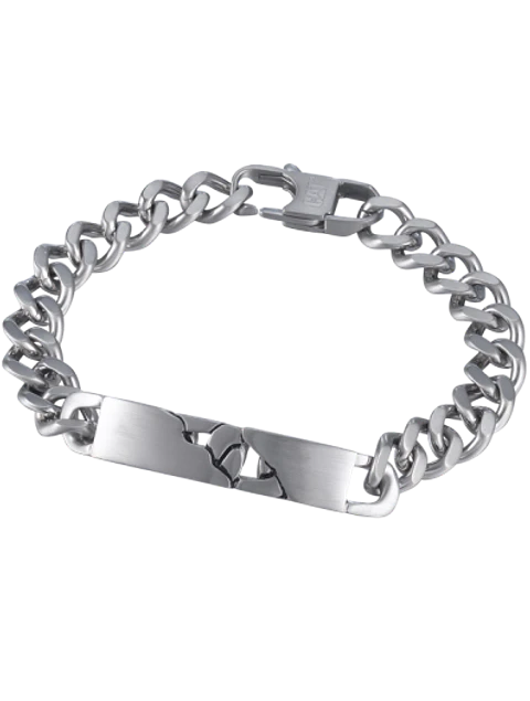 Pulsera CAT Grumet Placa Silver