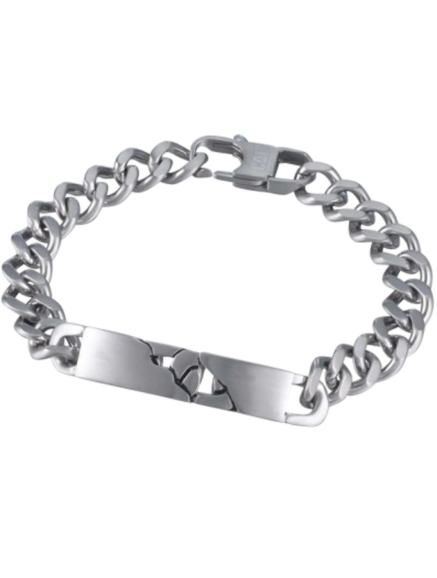 Pulsera CAT Grumet Placa Silver 1