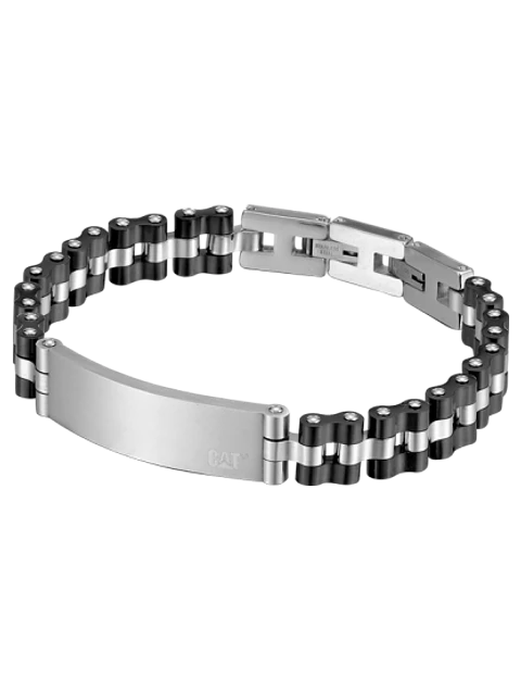 Pulsera CAT Placa Granito Silver