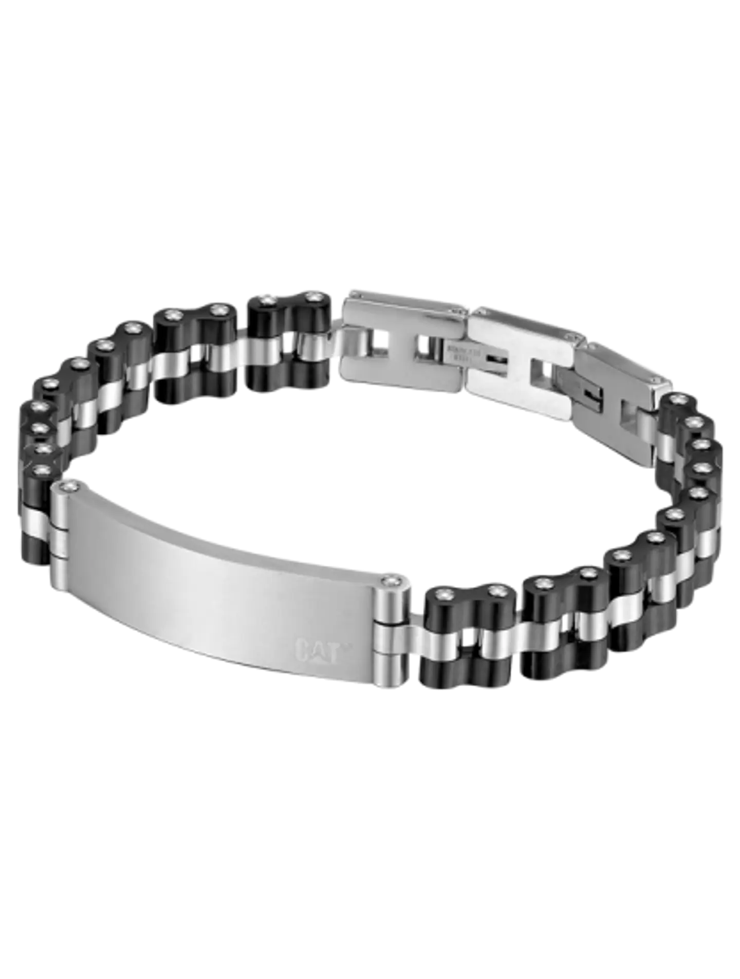 Pulsera CAT Placa Granito Silver 1