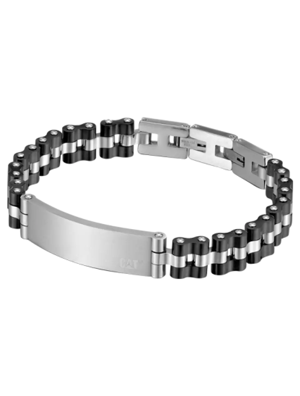 Pulsera CAT Placa Granito Silver 1