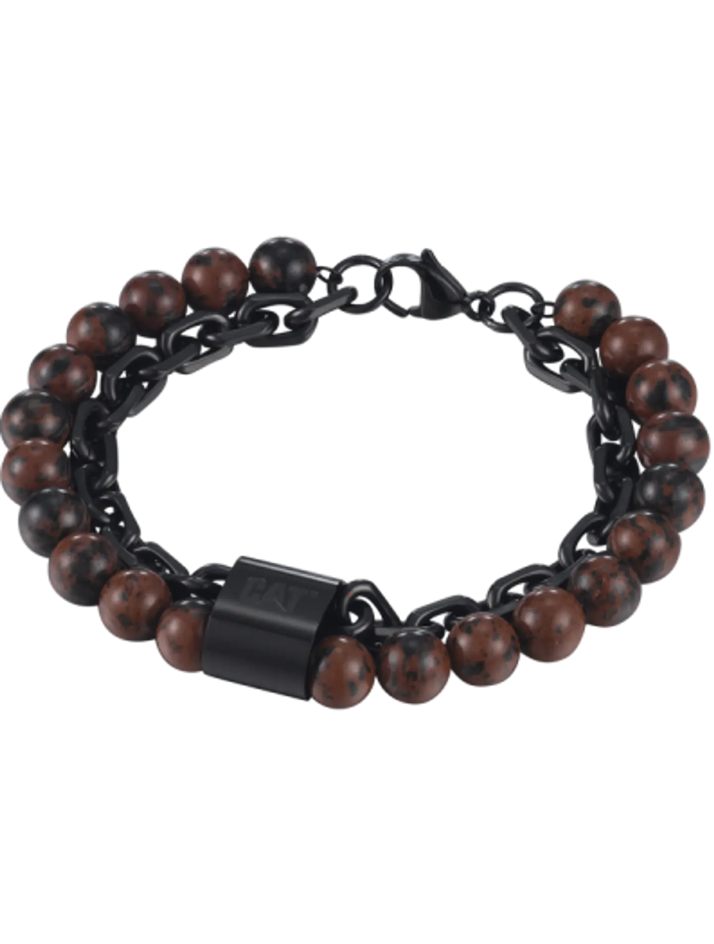Pulsera CAT Doble Piedra Marrón 1
