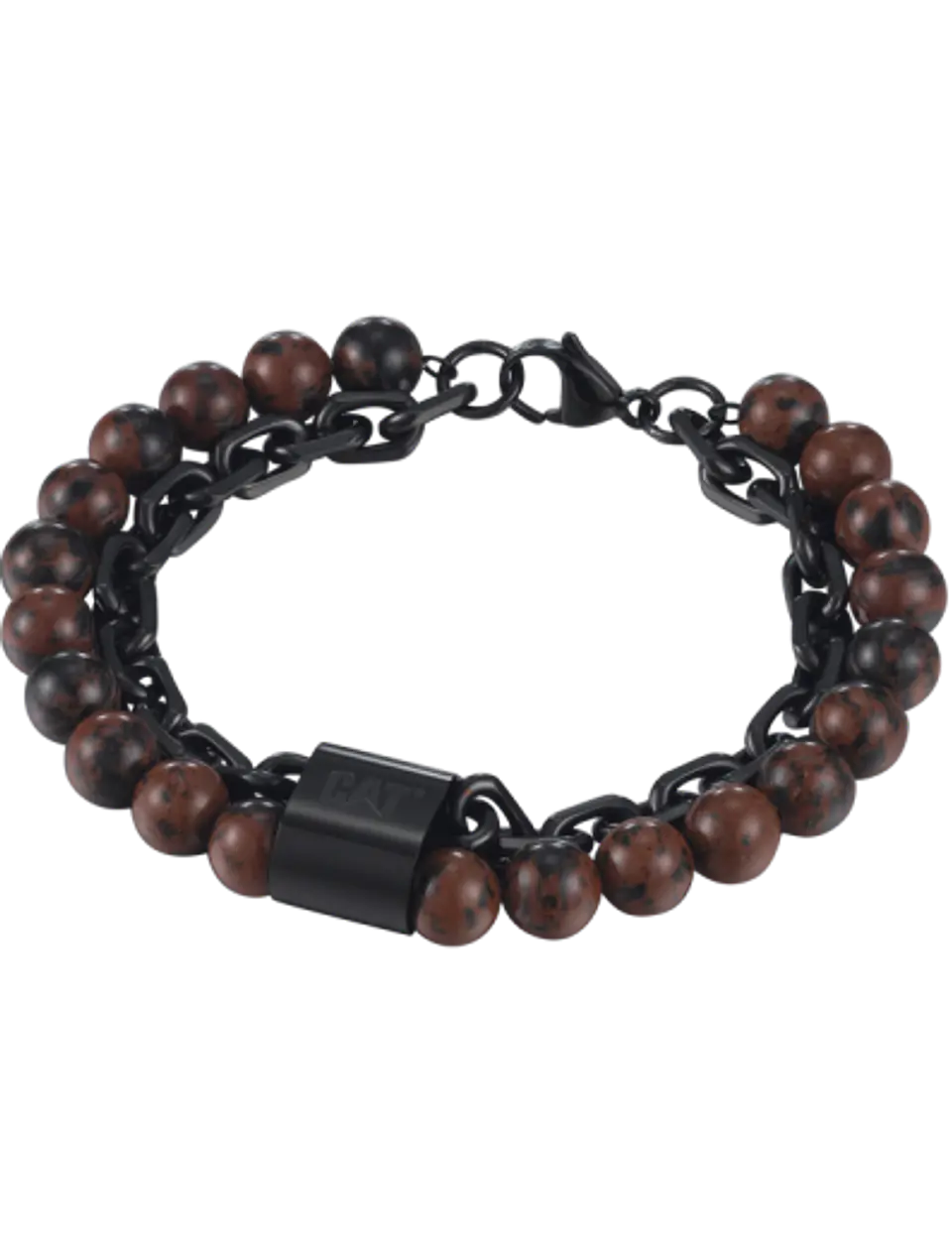 Pulsera CAT Doble Piedra Marrón 1
