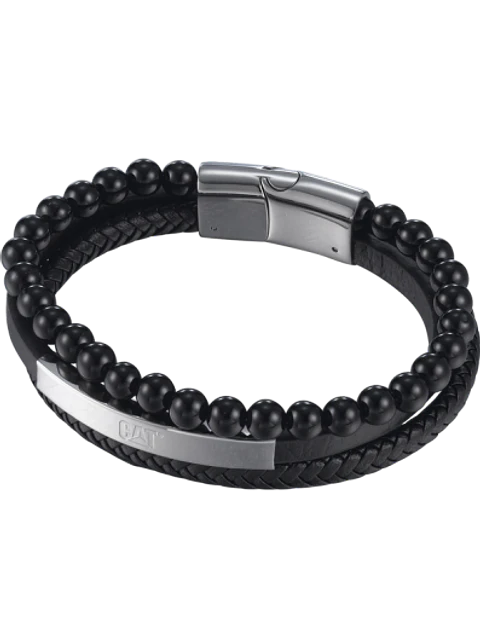 Pulsera CAT Triple Piedra Black